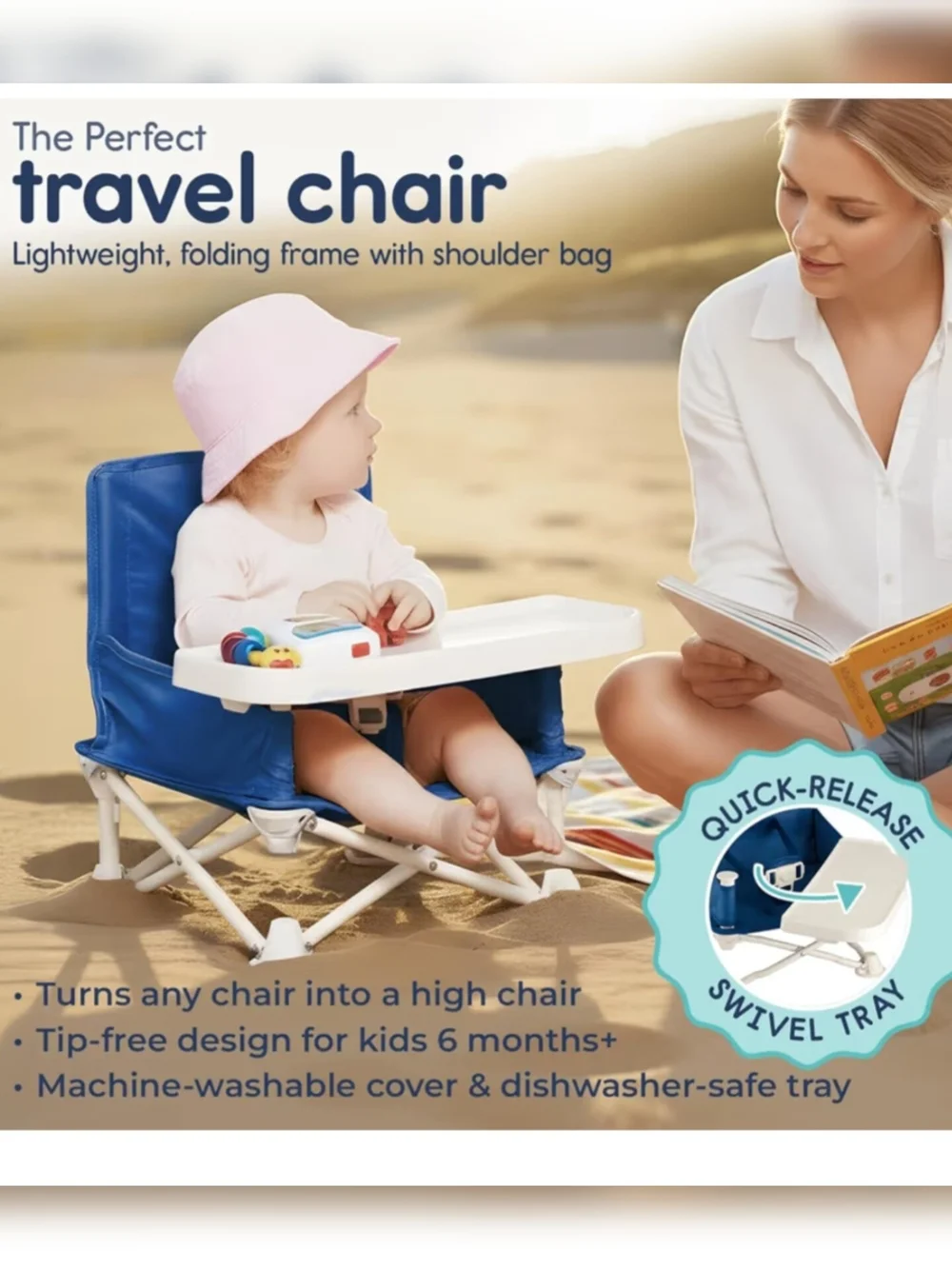 Hiccapop OmniBoost Travel Booster Seat with Tray for Baby